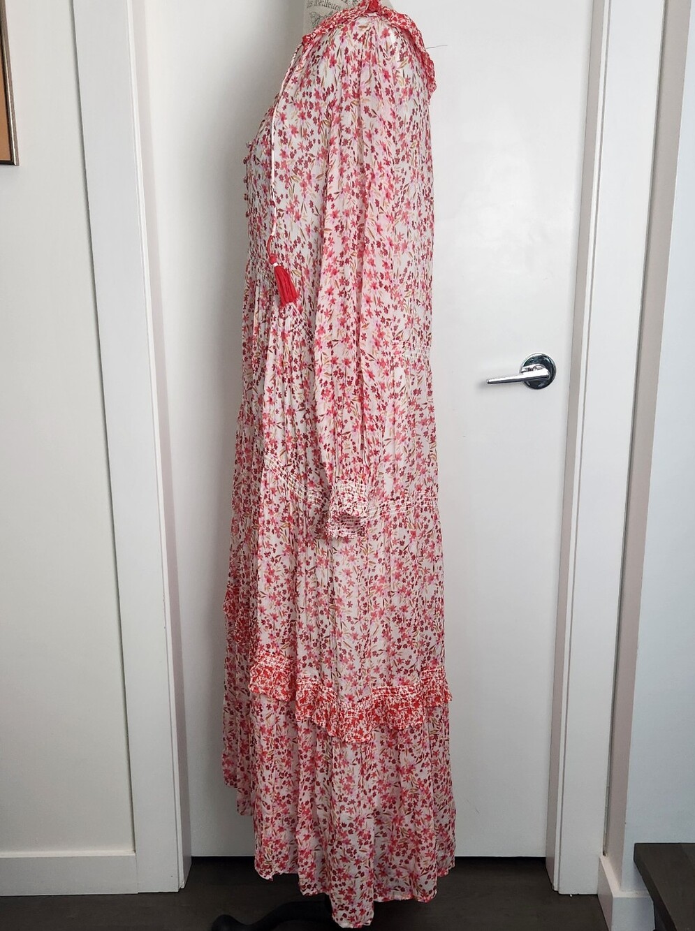 Anthropologie Floral Chiffon Maxi Dress - Picture 4 of 12
